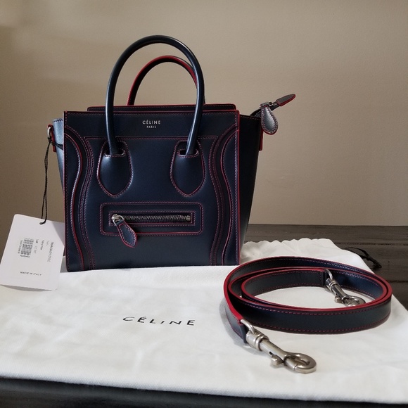 Brand new Celine Nano Navy with Red trim - Picture 2 of 10
